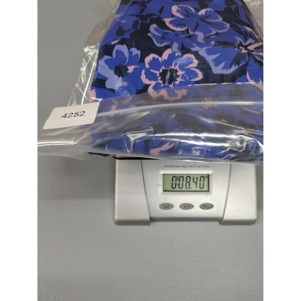 Tropical Floral PFG Fishing Shorts Womens Large Blue Hibiscus Performance Pocket